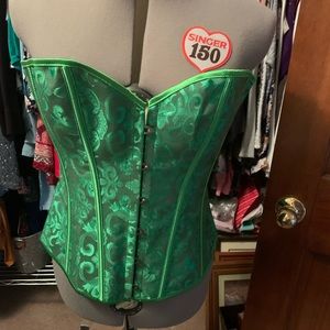 Emerald green corset